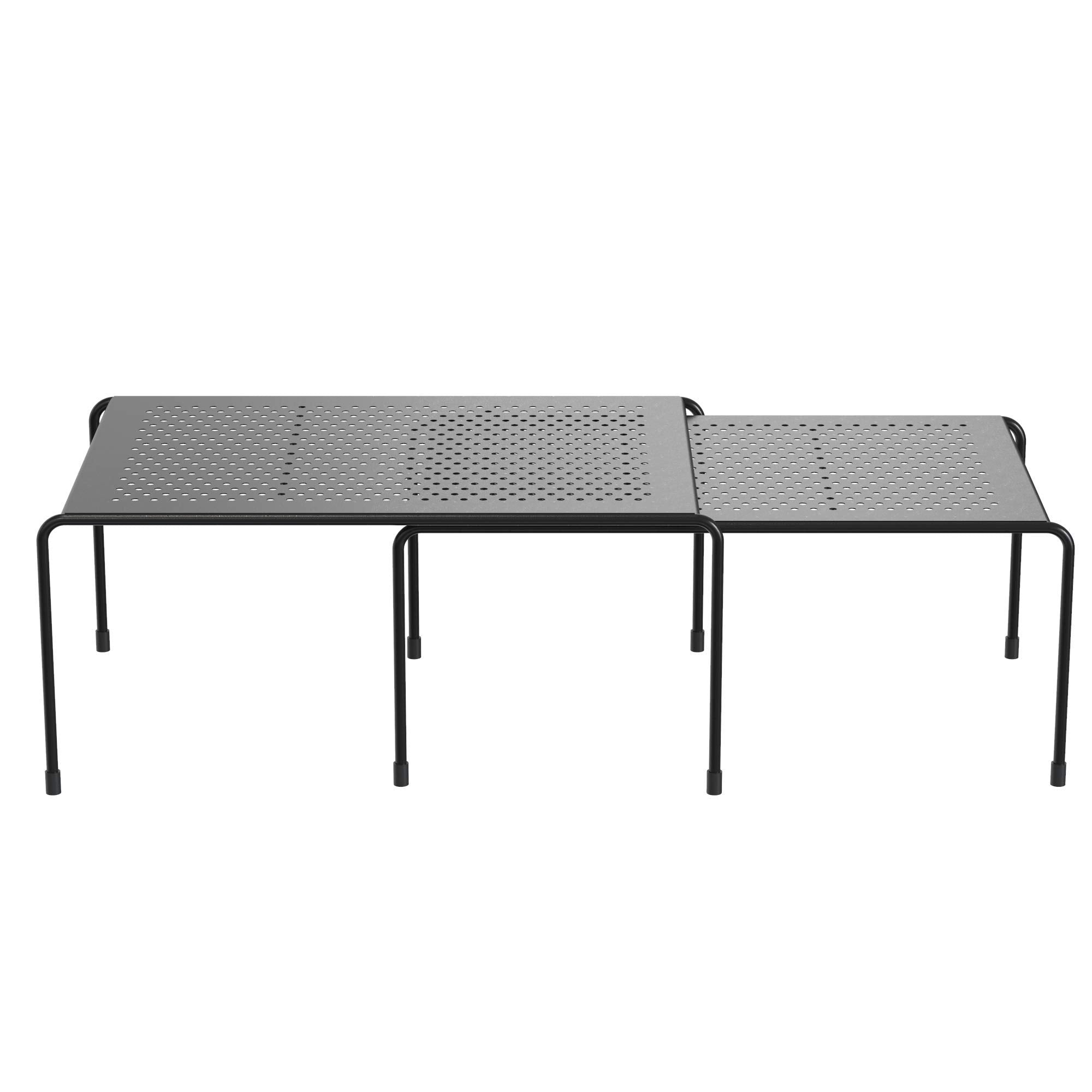 Appucoco Multipurpose Expandable Utensils Cookware Plate Dish Kitchen and Food Storage Iron Rack (Black) - Floor Mount, Corner S